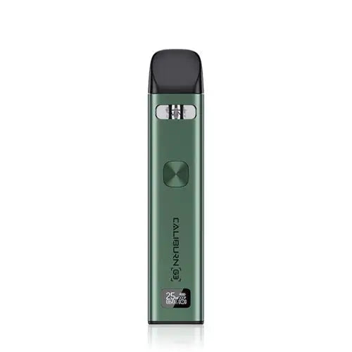 UWELL Caliburn G3 Pod System Kit in Green – streamlined and powerful pod vape with a OLED display, adjustable wattage, and Pro-FOCS flavor technology for enhanced vaping performance.