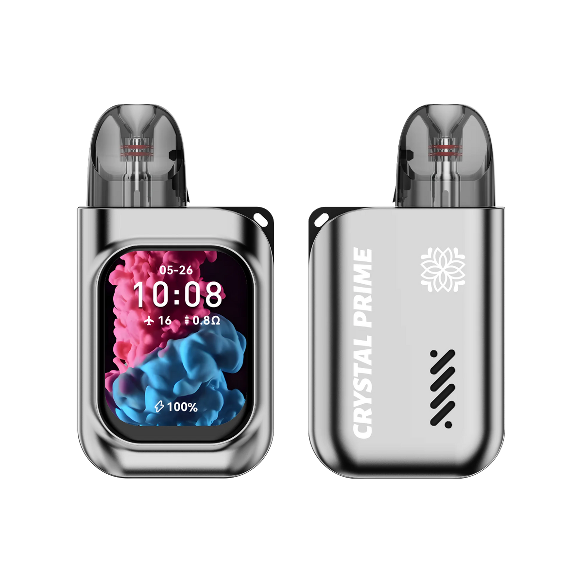 Crystal Prime M3 Smart Pod Vape Kit in Silver – advanced smart vape device with sleek design and smooth performance