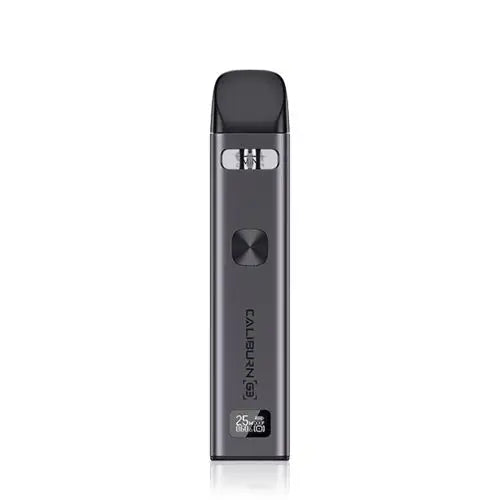UWELL Caliburn G3 Pod System Kit in Grey – streamlined and powerful pod vape with a OLED display, adjustable wattage, and Pro-FOCS flavor technology for enhanced vaping performance.