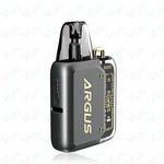 Load image into Gallery viewer, VooPoo Argus P1 Pod Kit Device in Gunmetal – futuristic and compact vape device with a transparent chassis, fast charging, and smooth performance.
