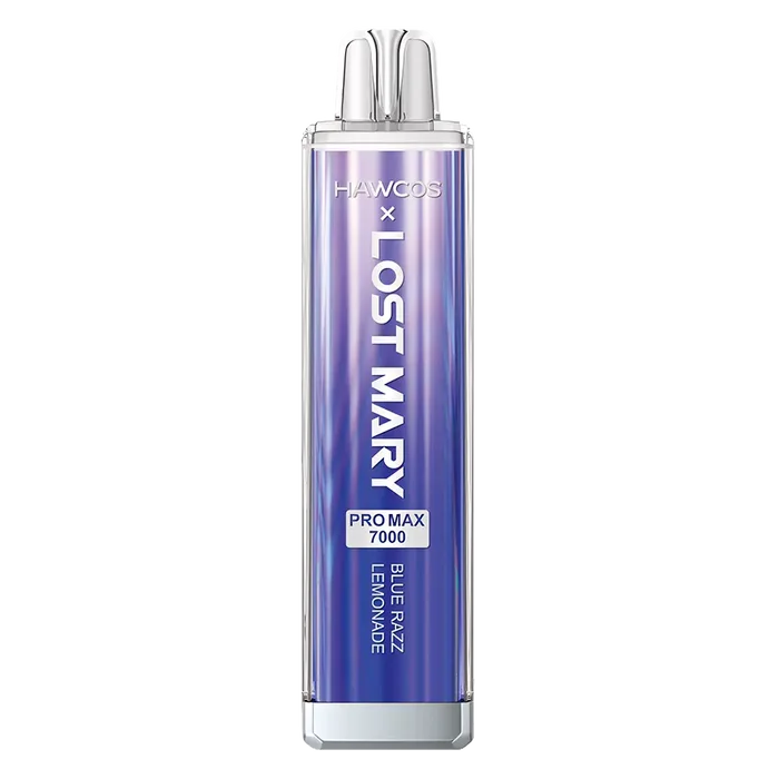 HAWCOS x Lost Mary Pro Max 7000 Blue Razz Lemonade prefilled pod kit with high-capacity rechargeable device