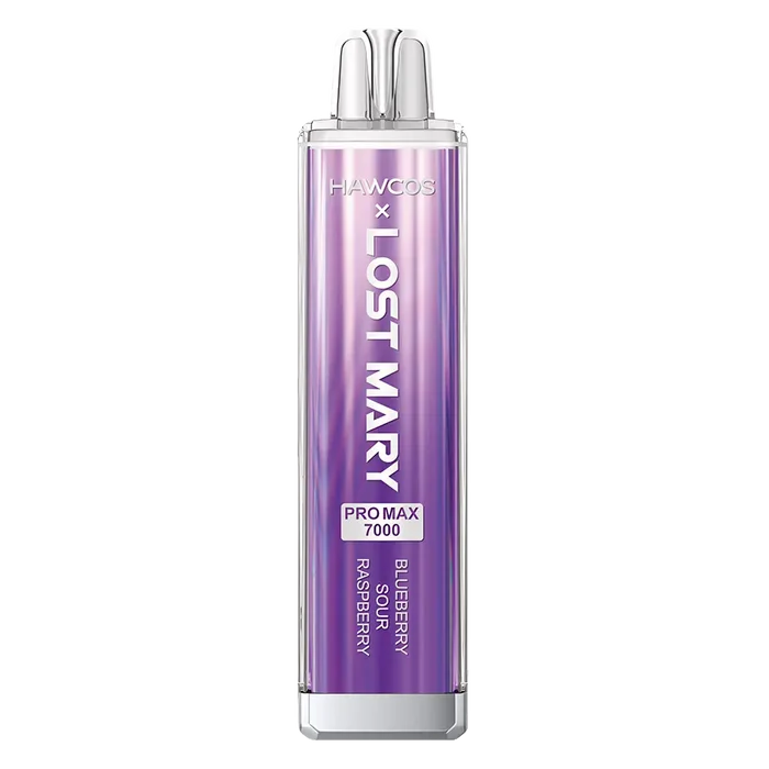 HAWCOS x Lost Mary Pro Max 7000 Blueberry Sour Raspberry prefilled pod kit with high-capacity rechargeable device