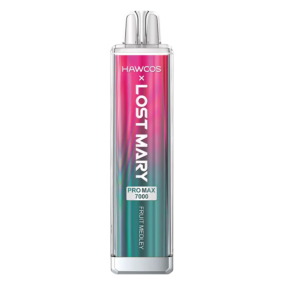 HAWCOS x Lost Mary Pro Max 7000 fruit medley prefilled pod kit with high-capacity rechargeable device