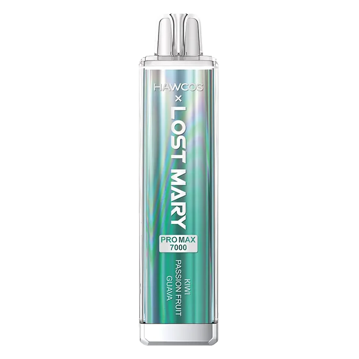 HAWCOS x Lost Mary Pro Max 7000 Kiwi Passion Fruit Guava prefilled pod kit with high-capacity rechargeable device