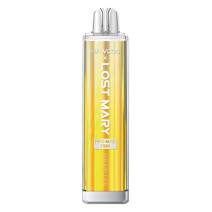 HAWCOS x Lost Mary Pro Max 7000 Pineapple Ice prefilled pod kit with high-capacity rechargeable device