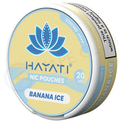 Nicotine Pouches by Hayati in Banana Ice – tobacco-free nicotine pouches for discreet and convenient use.