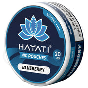 Nicotine Pouches by Hayati in Blueberry – tobacco-free nicotine pouches for discreet and convenient use.