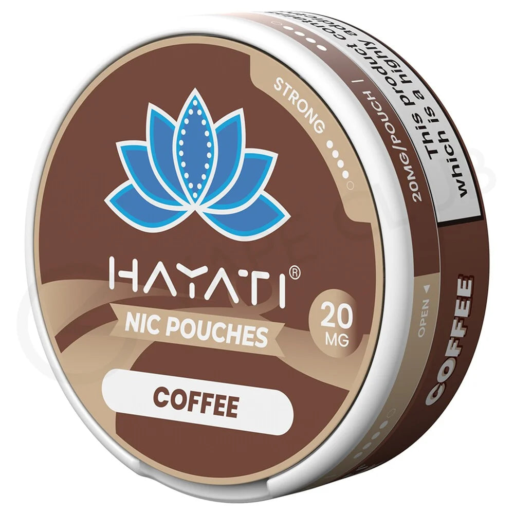Nicotine Pouches by Hayati in Coffee – tobacco-free nicotine pouches for discreet and convenient use.