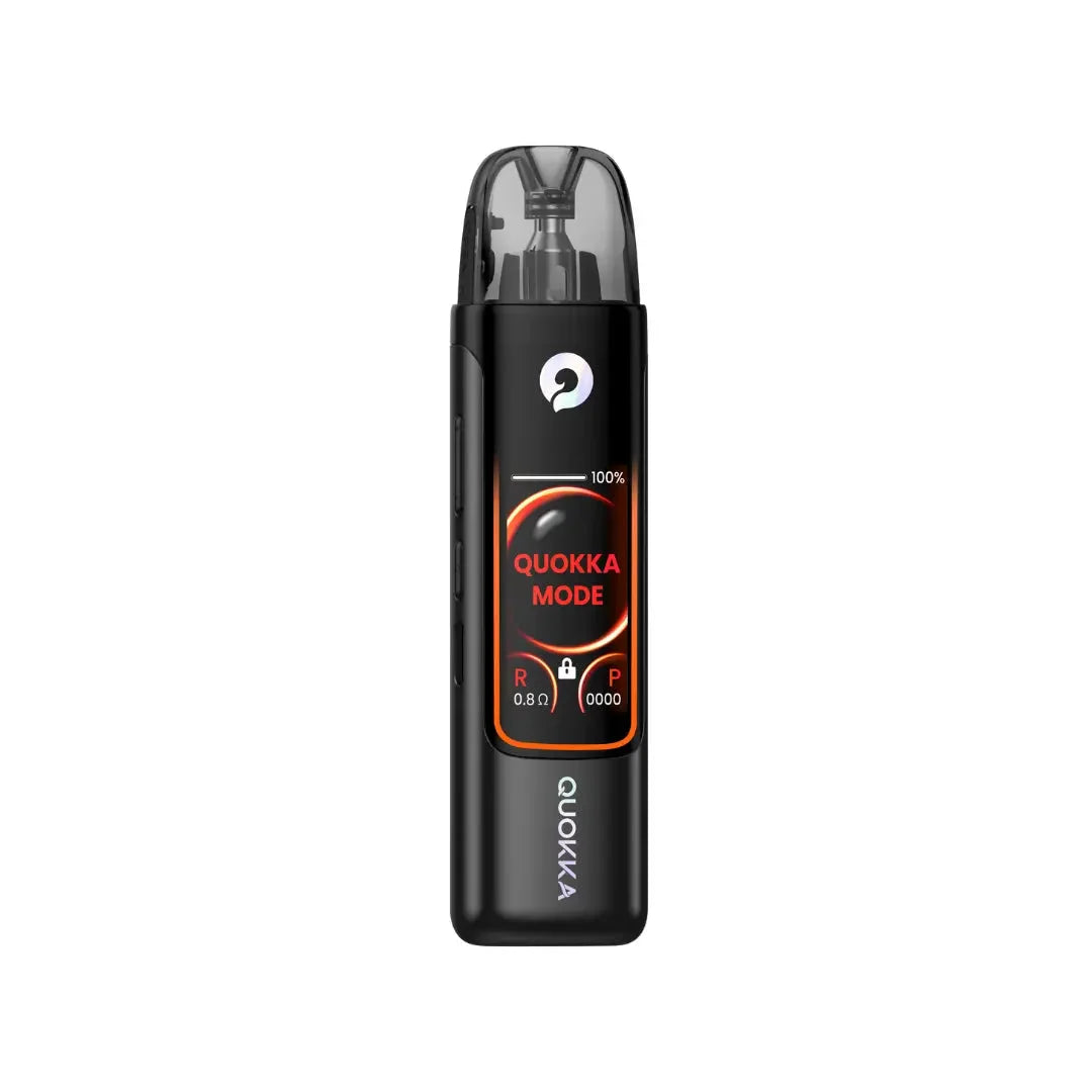 Hayati Quokka Pro Pod Kit in Onyx Black – sleek rechargeable pod vape device with refillable pods and long-lasting performance.
