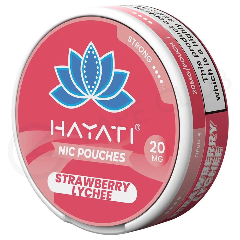 Nicotine Pouches by Hayati in Strawberry Lychee – tobacco-free nicotine pouches for discreet and convenient use.
