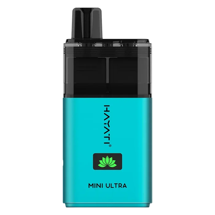 Hayati Mini Ultra 1500 Blueberry Cotton K & Raspberry Cotton K disposable-style prefilled pod vape kit for smooth flavour and long-lasting use