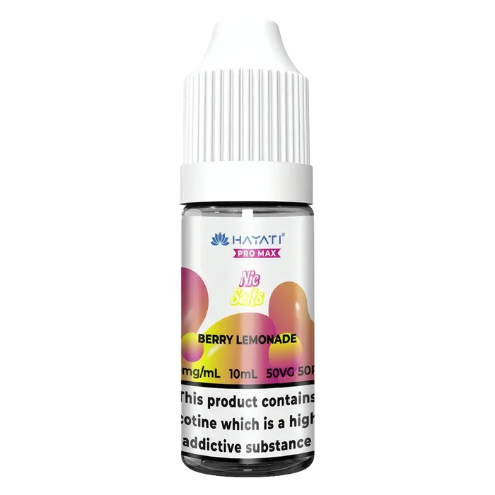 Hayati Pro Max Berry Lemonade Nic Salt vape juice, delivering smooth nicotine satisfaction and a refreshing vape experience.