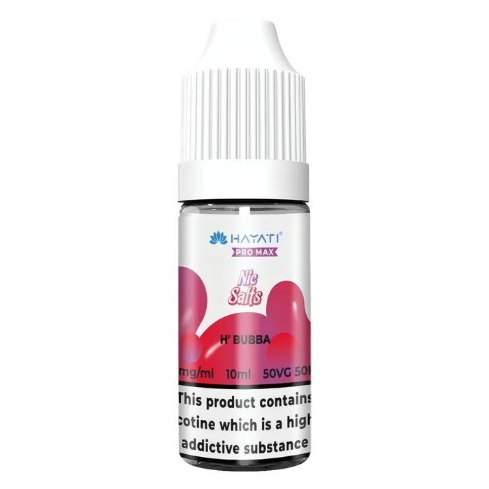 Hayati Pro Max H'Bubba Nic Salt vape juice, delivering smooth nicotine satisfaction and a refreshing vape experience.