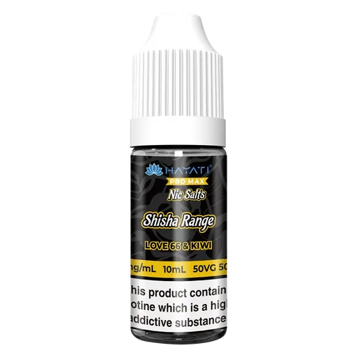 Hayati Pro Max Shisha Love 66 & Kiwi flavour 10ml nic salt vape juice for MTL devices