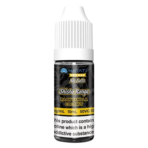 Hayati Pro Max Shisha Paan Vanilla Coconut flavour 10ml nic salt vape juice for MTL devices