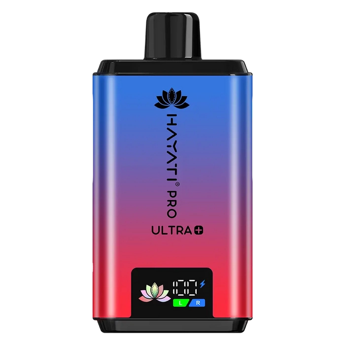 Hayati Pro Ultra Plus 25000 Prefilled Pod Kit in Blue Razz Cherry flavor – high-capacity vape device with up to 25,000 puffs.