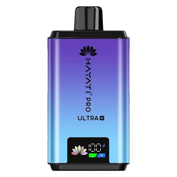 Hayati Pro Ultra Plus 25000 Prefilled Pod Kit in Blueberry Raspberry flavor – high-capacity vape device with up to 25,000 puffs.