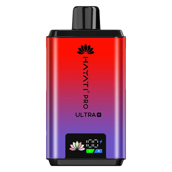 Hayati Pro Ultra Plus 25000 Prefilled Pod Kit in Cherry Berry flavor – high-capacity vape device with up to 25,000 puffs.