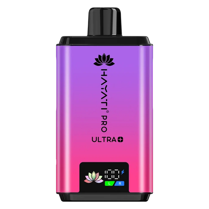 Hayati Pro Ultra Plus 25000 Prefilled Pod Kit in Grape GB Strawberry GB flavor – high-capacity vape device with up to 25,000 puffs.