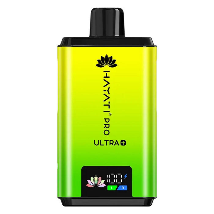 Hayati Pro Ultra Plus 25000 Prefilled Pod Kit in Lemon Lime flavor – high-capacity vape device with up to 25,000 puffs.