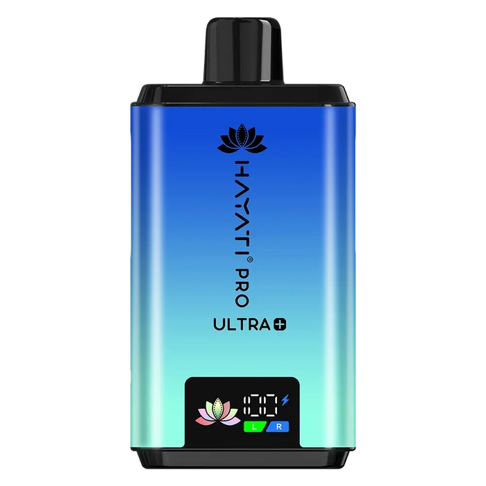 Hayati Pro Ultra Plus 25000 Prefilled Pod Kit in Mr Blue flavor – high-capacity vape device with up to 25,000 puffs.
