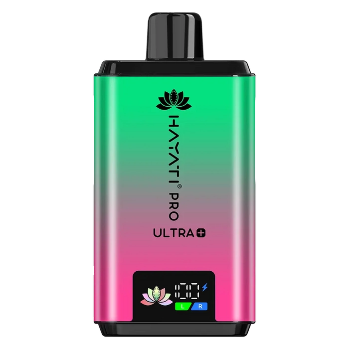 Hayati Pro Ultra Plus 25000 Prefilled Pod Kit in Strawberry Watermelon flavor – high-capacity vape device with up to 25,000 puffs.