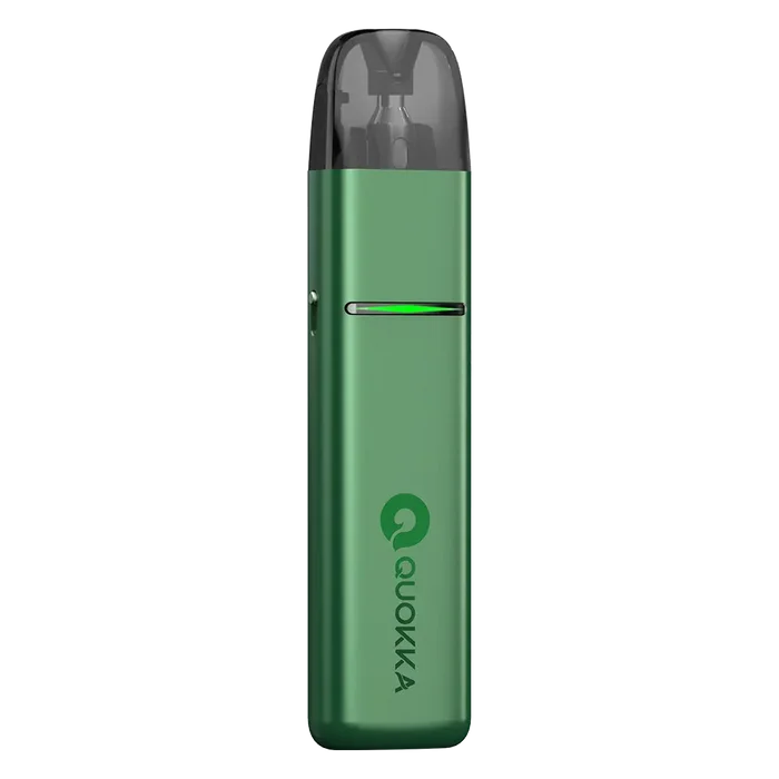 Hayati Quokka Elite Pod Kit in Forest Green – stylish pod vape kit with 1100mAh built-in battery, 2ml refillable pods, and USB-C fast charging for smooth MTL vaping.