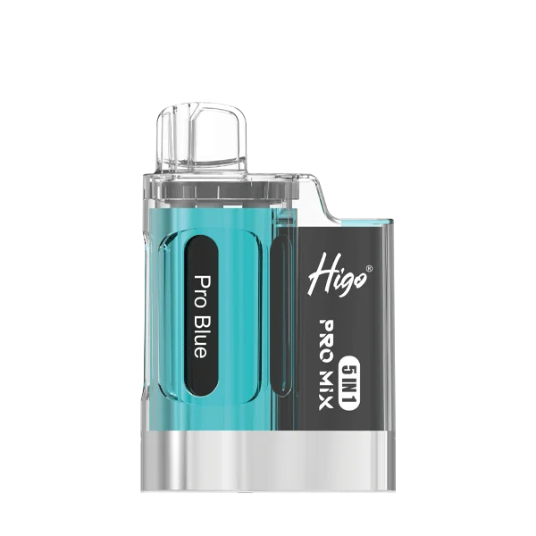 Higo Pro Mix 5-in-1 Prefilled Rechargeable Pod Kit Blue Edition – versatile pod vape kit with multiple flavors and rechargeable design.