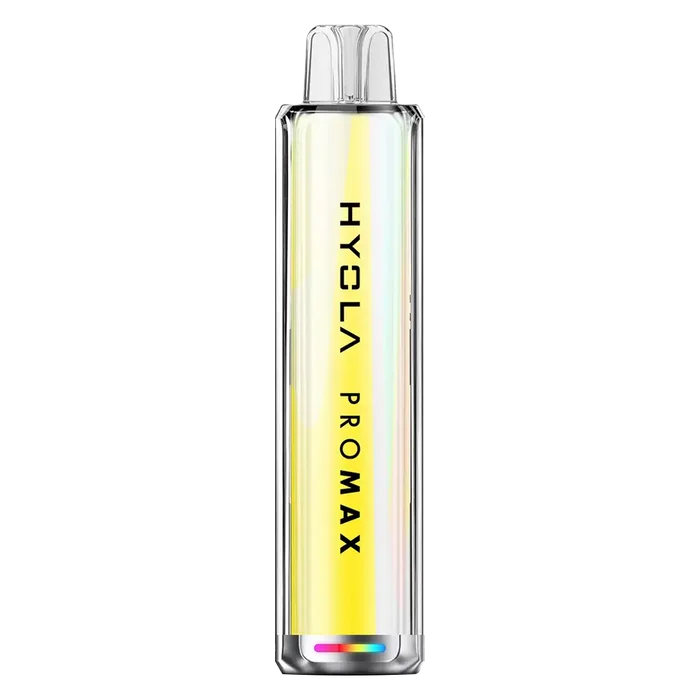 Hyola Pro Max 8000 Prefilled Pod Kit in Banana Ice – rechargeable disposable-style pod kit with 650mAh battery, prefilled 2ml pods, and up to 8000 puffs in sweet Banana Ice flavour.
