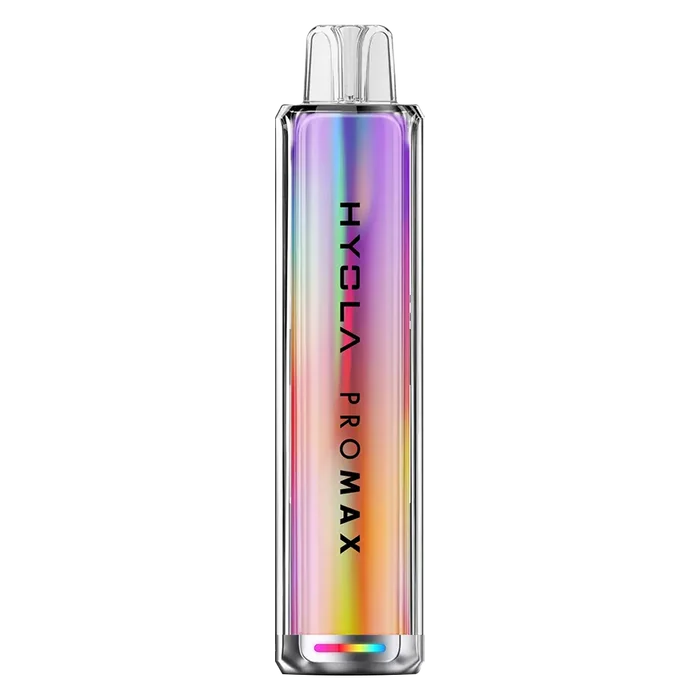 Hyola Pro Max 8000 Prefilled Pod Kit in Sugar Rush – rechargeable disposable-style pod kit with 650mAh battery, prefilled 2ml pods, and up to 8000 puffs in sweet Banana Ice flavour.