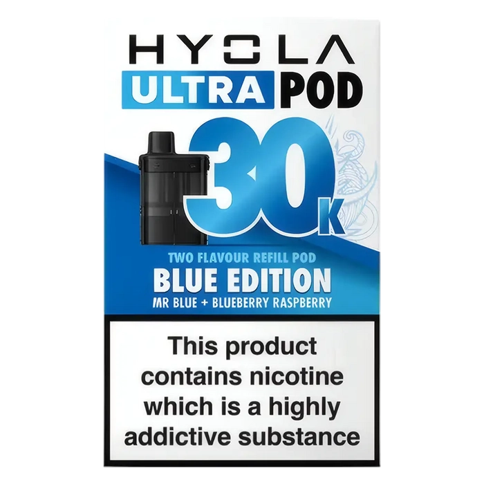 HYOLA Ultra 30K Prefilled Pods – premium high-capacity prefilled pod vape in blue edition flavour-focused design.