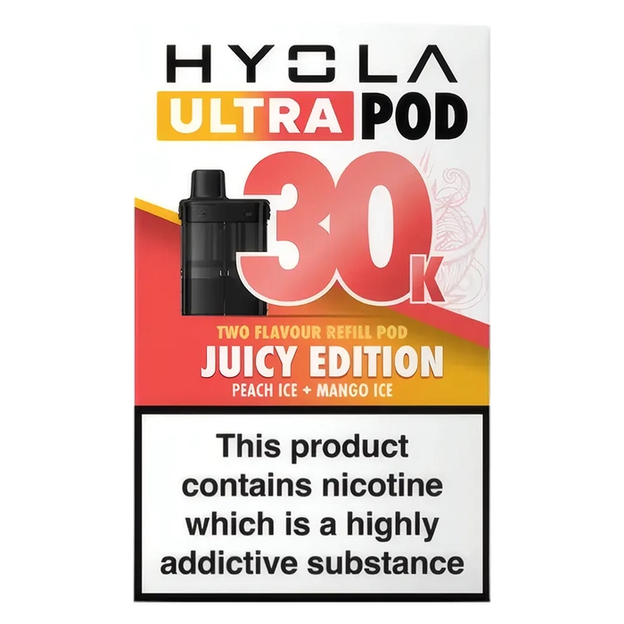 HYOLA Ultra 30K Prefilled Pods – premium high-capacity prefilled pod vape in juicy edition flavour-focused design.