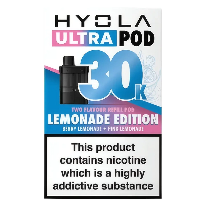 HYOLA Ultra 30K Prefilled Pods – premium high-capacity prefilled pod vape in lemonade edition flavour-focused design.