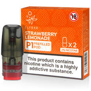 Elf Bar Mate P1 prefilled pods in Strawberry Lemonade flavor, offering a refreshing mix of sweet strawberries and tangy lemonade, designed for use with the Elf Bar Mate device for a smooth and fruity vaping experience