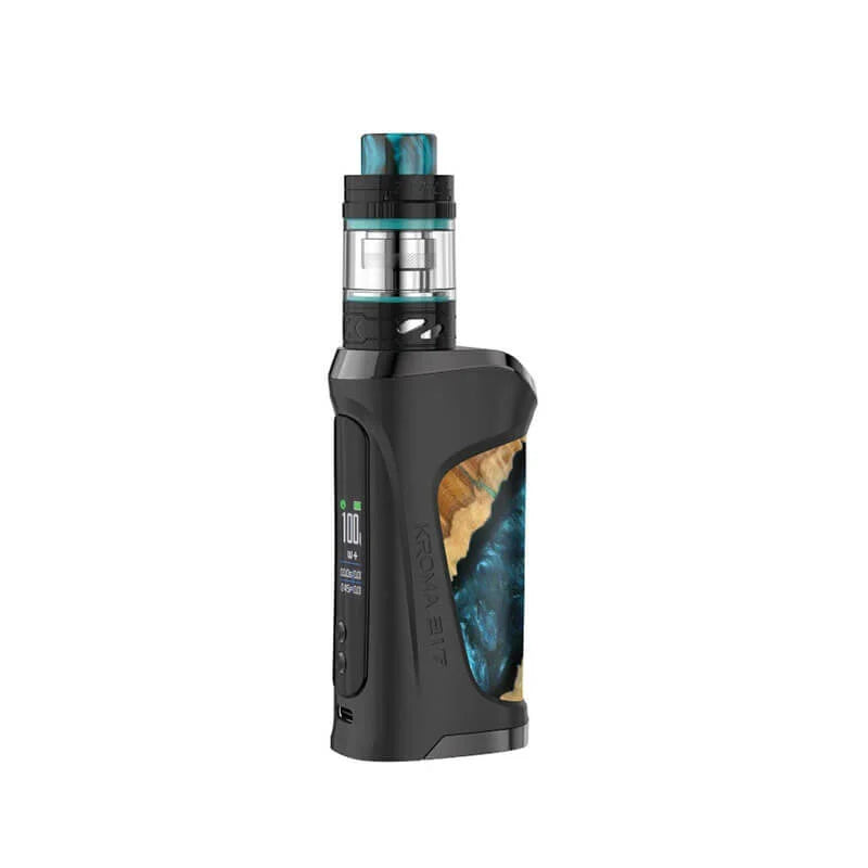 Innokin Kroma 217 Pod Mod Kit in River Wood – powerful vape kit compatible with 21700/20700/18650 batteries, 2ml pod capacity, and adjustable wattage up to 100W.
