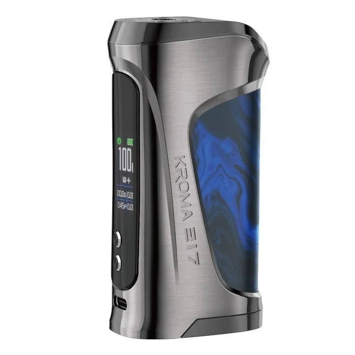 Innokin Kroma 217 Z Force Box Mod in Mariana Blue – powerful vape mod compatible with 21700, 20700, and 18650 batteries, up to 100W output.