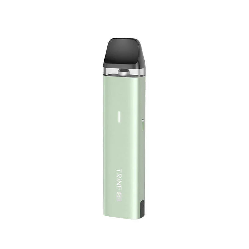 Innokin Trine SE Pod Kit in Matte Green – eco-friendly pod vape kit with replaceable 1000mAh battery, 2ml refillable pods, and USB-C fast charging for reliable MTL vaping.