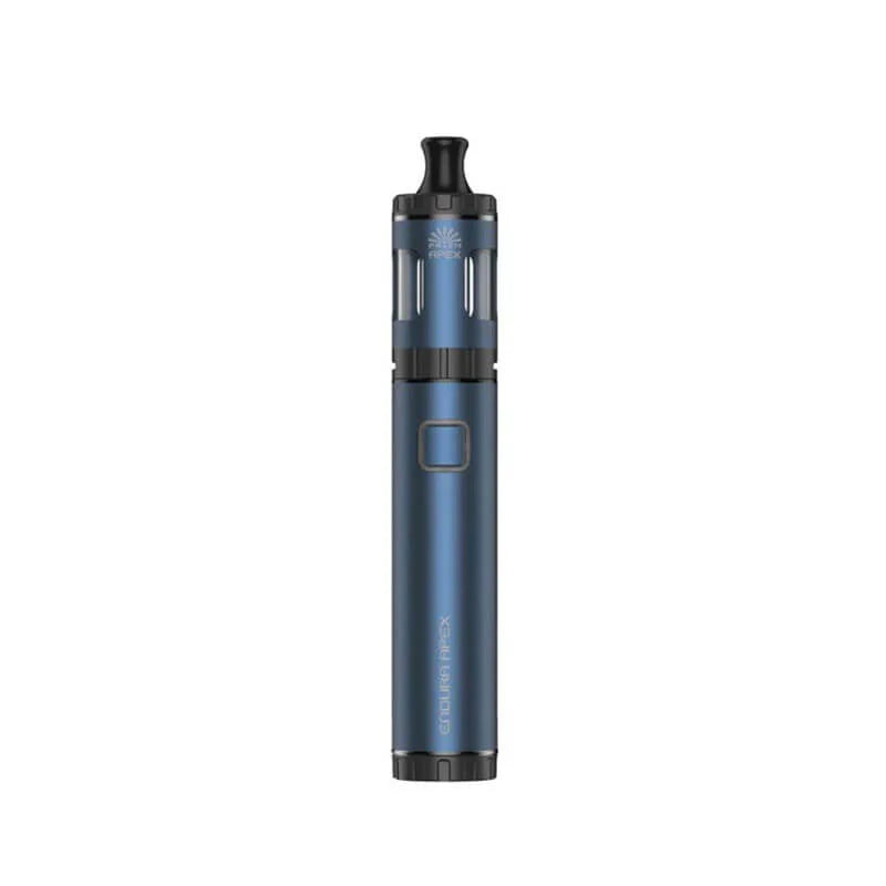 Innokin Endura Apex Vape Kit in Blue – pen-style vape kit with 1800mAh battery, 2ml Prism Apex tank, and compatibility with Prism-S coils for smooth MTL vaping.