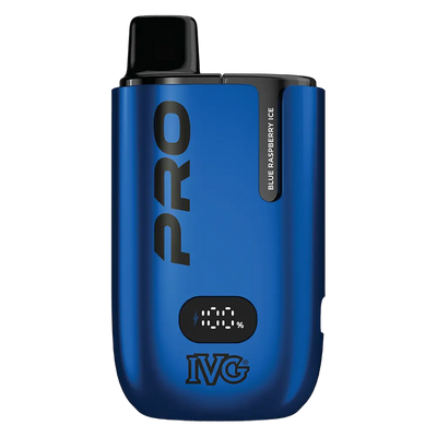 IVG Pro 12 Prefilled Pod Kit in Blue Raspberry Ice flavor – sleek vape device with up to 12,000 puffs.