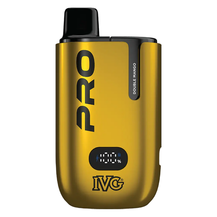 IVG Pro 12 Prefilled Pod Kit in Double Mango flavor – sleek vape device with up to 12,000 puffs.