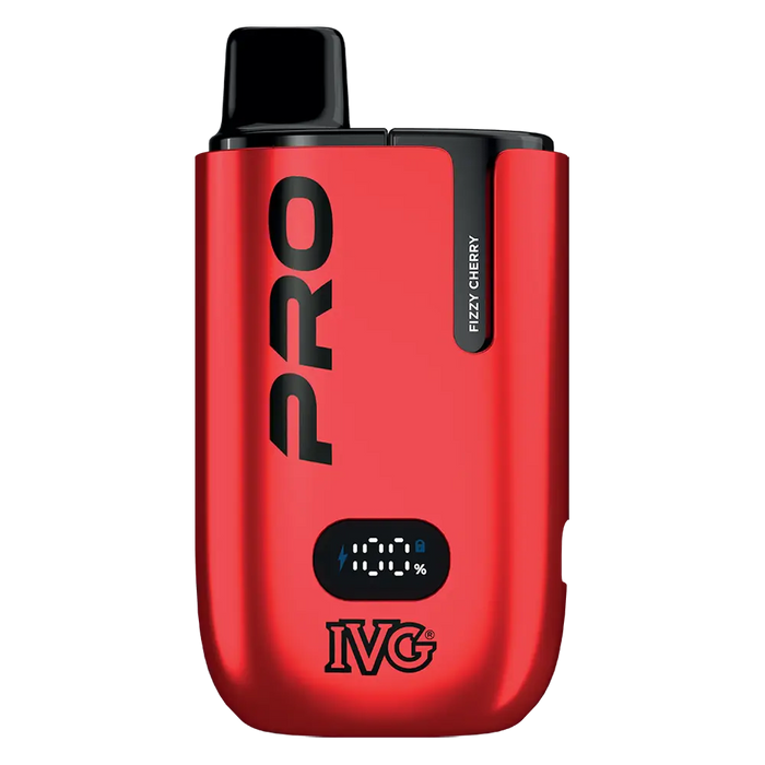 IVG Pro 12 Prefilled Pod Kit in Fizzy Cherry flavor – sleek vape device with up to 12,000 puffs.
