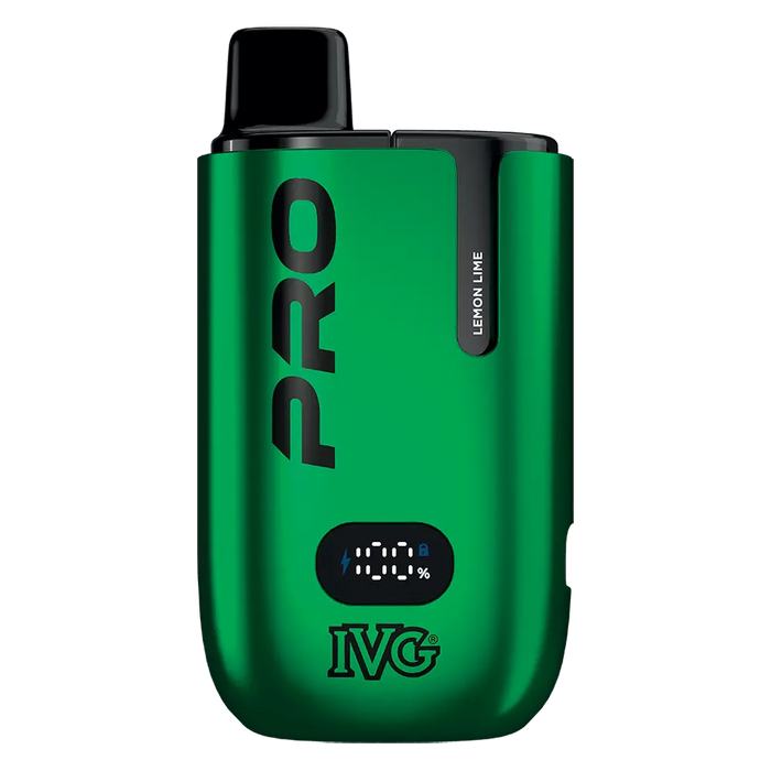 IVG Pro 12 Prefilled Pod Kit in Lemon Lime flavor – sleek vape device with up to 12,000 puffs.