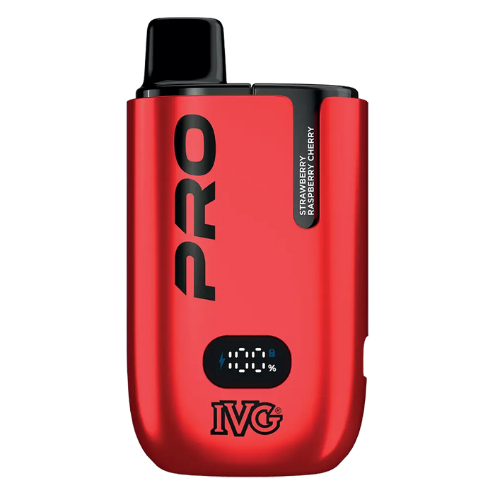 IVG Pro 12 Prefilled Pod Kit in Strawberry Raspberry Cherry flavor – sleek vape device with up to 12,000 puffs.