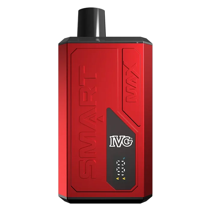 IVG Smart Max 10K Prefilled Pod Kit in Strawberry Raspberry Cherry – rechargeable pod system with 850mAh battery, up to 10,000 puffs, and prefilled pods in sweet Banana Ice flavour.
