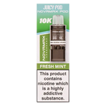 Load image into Gallery viewer, Juicy Pod NovaMax 10K Prefilled Pods in Fresh Mint flavor – bold vape device with up to 10,000 puffs.
