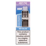 Load image into Gallery viewer, Juicy Pod NovaMax 10K Prefilled Pods in Mr Blue flavor – bold vape device with up to 10,000 puffs.
