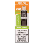 Load image into Gallery viewer, Juicy Pod NovaMax 10K Prefilled Pods in Triple Mango flavor – bold vape device with up to 10,000 puffs.
