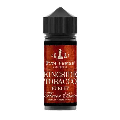 Five Pawns 100ml E-Liquid Kingside Tobacco Burley – premium handcrafted vape juice with complex flavors and smooth 50/50 VG PG blend