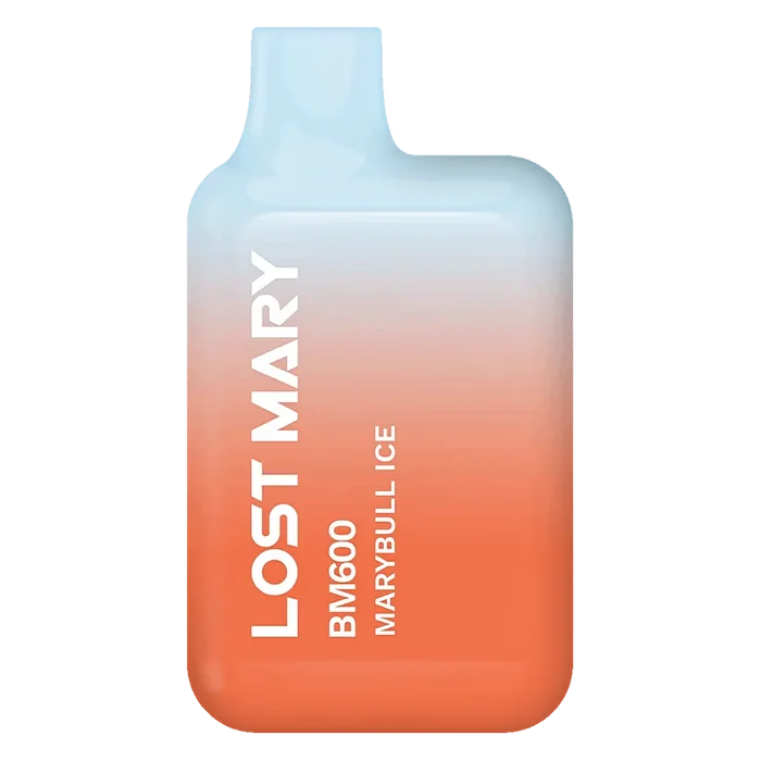 Lost Mary BM600 Marybull Ice Pod Kit – disposable prefilled vape with 600 puffs and 20mg nicotine strength.