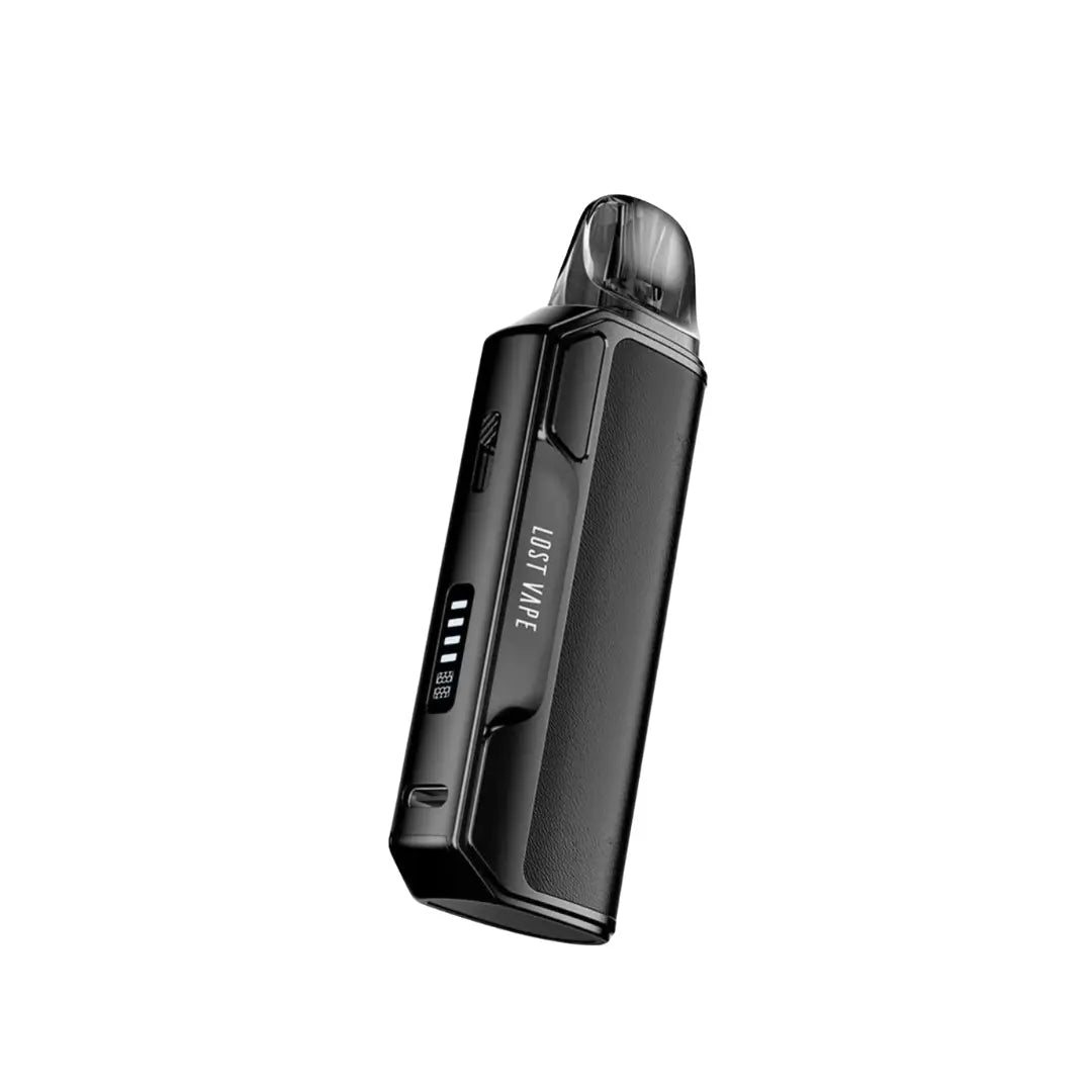 Lost Vape Thelema Elite S Pod Kit in Twill Black – premium vape device with a sleek matte finish, advanced chipset, and powerful performance.